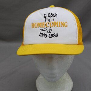 Vintage Screened Trucker Hat - George Elliot Secondary Homecoming 86 - Snapback